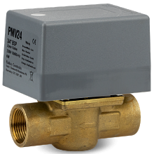 Motorický ventil s pomocnými kontakty a vratnou pružinou, dvoucestný