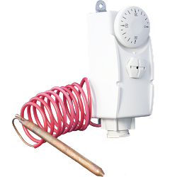 Příložný termostat s kapilárou