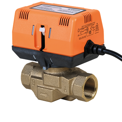 Motorický ventil s přepínacím kontaktem, dvoucestný